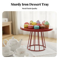 Alabaster European Iron Cake Stand, Minimalist Dessert Display Tray, Afternoon Tea Pastry Rack, Random Color