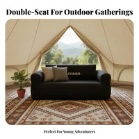 Double Inflatable Sofa, Outdoor Camping Air Mattress, Lazy Bed, Portable, Manual Inflation