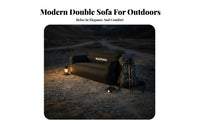 Double Inflatable Sofa, Outdoor Camping Air Mattress, Lazy Bed, Portable, Manual Inflation