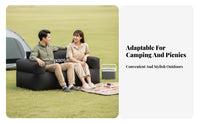 Double Inflatable Sofa, Outdoor Camping Air Mattress, Lazy Bed, Portable, Manual Inflation