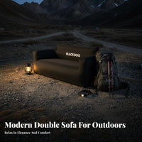 Double Inflatable Sofa, Outdoor Camping Air Mattress, Lazy Bed, Portable, Manual Inflation