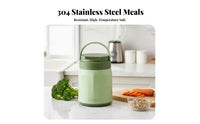 Winter Vacuum Insulated Food Container, 304 Stainless Steel Lunch Box, Large Capacity Multicompartment Bento for Students, Adults