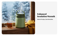Winter Vacuum Insulated Food Container, 304 Stainless Steel Lunch Box, Large Capacity Multicompartment Bento for Students, Adults