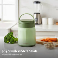 Winter Vacuum Insulated Food Container, 304 Stainless Steel Lunch Box, Large Capacity Multicompartment Bento for Students, Adults
