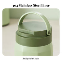 Winter Vacuum Insulated Food Container, 304 Stainless Steel Lunch Box, Large Capacity Multicompartment Bento for Students, Adults