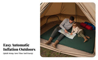 Inflatable Mattress, Automatic Thickened Sleeping Pad, 1.8m Wide, Tent Mat for 3-4 People, Moistureresistant, Built-in Pillow