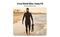 Wetsuit, Full torso Hooded Diving Suit, Men's Long Sleeve, Thickened Warm, Snorkeling, Surfing, Swimming