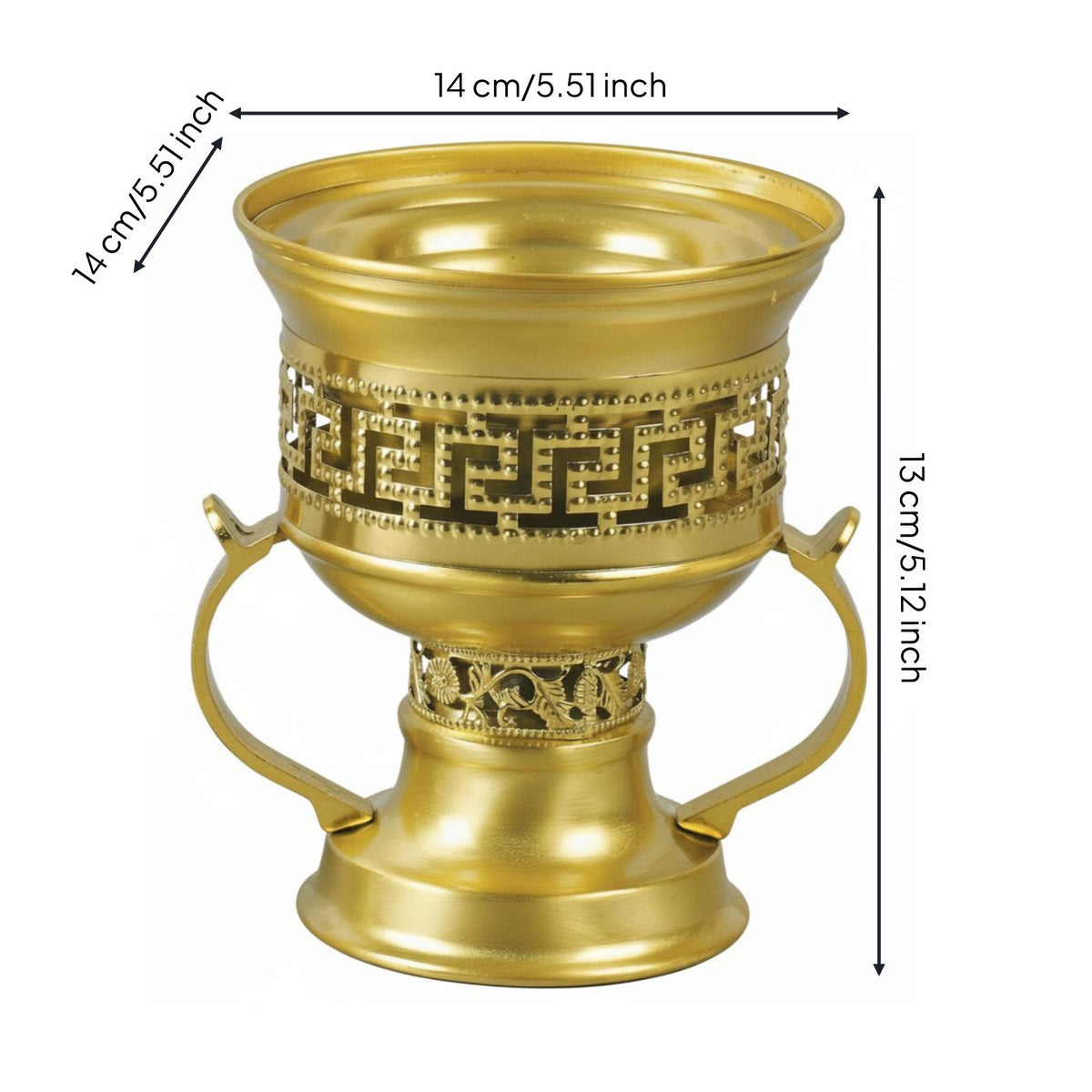 Metal Incense Burner, Arabian Vintage Style, Customizable Colors, Electroplated Alloy, Home Decor