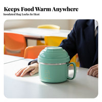 304 Stainless Steel Lunch Box, Bento Box, Anti-Scald, Portable Food Container for Office, School, Canteen, Child