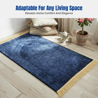 Geometric Ethnic Prayer Mat, Thick Flannel Rug, Living Room Decor