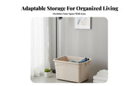 Plastic Storage Box, Organizer Bin with Handle, Large Capacity, Clothes, Toys, Bedroom, Modern Minimalist, Covered, Random Color