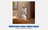 Middle Eastern Style Resin Incense Burner, Twisted Design, Desktop Decor for Living Room