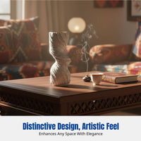 Middle Eastern Style Resin Incense Burner, Twisted Design, Desktop Decor for Living Room
