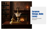 Vintage European Incense Burner Set, Crystal Herb Jar, Alloy, Home Decor, Party Table Decor