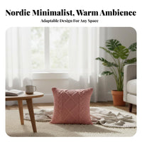 Geometric Twisted Knit Pillow Cover, Modern Minimalist, Sofa, Office, Car Decor