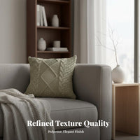 Geometric Twisted Knit Pillow Cover, Modern Minimalist, Sofa, Office, Car Decor
