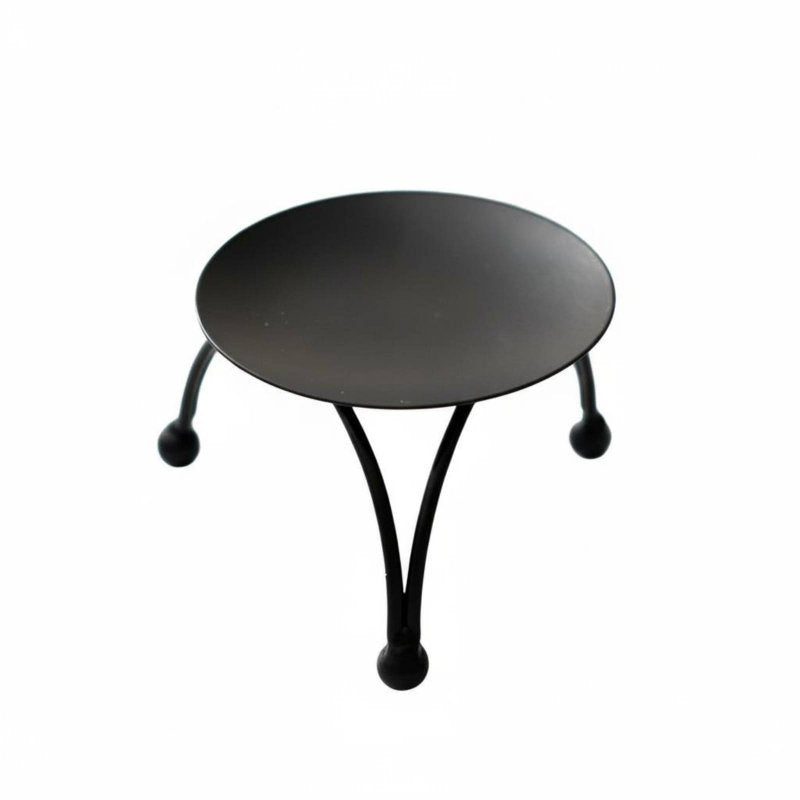 European Design Iron Tray Candle Holder, Gold Black Round Plate, Modern Home Decoration