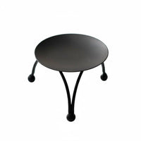 European Design Iron Tray Candle Holder, Gold Black Round Plate, Modern Home Decoration