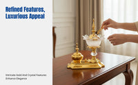European Vintage Crystal Incense Burner Set, Middle Eastern Design, Alloy Herb Jar, Home Decoration for Parties