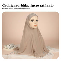 Hijab Scarf, Crystal Decor, Muslim Prayer Head Cover, Women