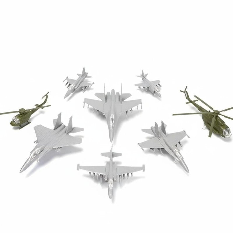 3D Military Aircraft Model, Glue Assembly, J-20 Fighter, Helicopter Display, Random Airplane Toy, Gift for Collectors