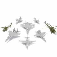 3D Military Aircraft Model, Glue Assembly, J-20 Fighter, Helicopter Display, Random Airplane Toy, Gift for Collectors