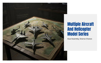 3D Military Aircraft Model, Glue Assembly, J-20 Fighter, Helicopter Display, Random Airplane Toy, Gift for Collectors