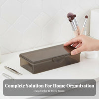 PP Transparent Storage Box, Multi-Size, Portable Makeup Organizer