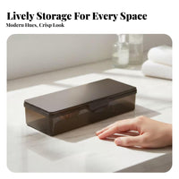 PP Transparent Storage Box, Multi-Size, Portable Makeup Organizer