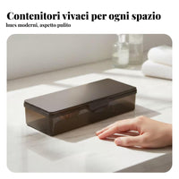 PP Transparent Storage Box, Multi-Size, Portable Makeup Organizer
