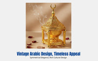 Alloy Incense Burner, Middle Eastern Decorative, Gold or Silver, Vintage Arabic Design