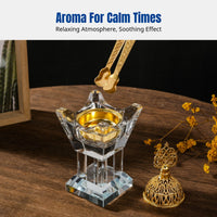 Middle Eastern Crystal Burner, Geometric Decor, Creative Home Gift, Living Room, Candle Heated