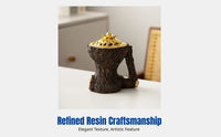 Creative Tree Log Resin Incense Burner, Wood Grain Texture, Desktop Decor, Arabic Event Design