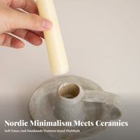 Nordic Ceramic Candle Holder, Modern Minimalist, Table Decor, Home, Guesthouse