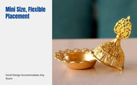 Gold Metal Incense Burner, Mini Design, Middle Eastern Style, Decorative Incense Stand
