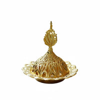 Middle Eastern Arabian Incense Burner, Hollow Metal, Gold Luxury, Creative Desktop Decor