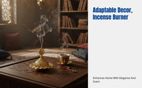 Middle Eastern Arabian Incense Burner, Hollow Metal, Gold Luxury, Creative Desktop Decor