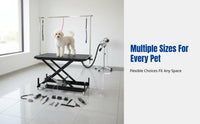Electric Lift Pet Grooming Table, Non-Slip Surface, Hydraulic Adjustable Height, for Cats and Dogs, Veterinary Clinic, Professional Groomer