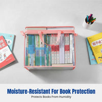 Foldable Storage Box, Book Organizer, Moisture-Resistant, Portable for Students
