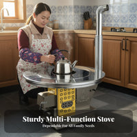 Heating Stove, Rural Winter, New Thickened Smokeless Wood Integrated Fireplace, Five-Stage burning, Circulating Heating