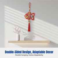 Year Fortunate Charm Colorful Chinese New Year Tassel Ornament Decoration for Office, Car