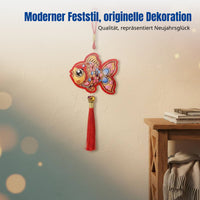 Year Fortunate Charm Colorful Chinese New Year Tassel Ornament Decoration for Office, Car