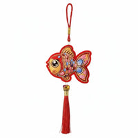 Year Fortunate Charm Colorful Chinese New Year Tassel Ornament Decoration for Office, Car