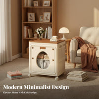 1 Piece Foldable Storage Box with Casters Flip Lid Cabinet Double Entry Modern Design No Assembly Needed Suitable for Home Organization Seasonal Storage