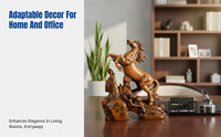 Success Horse Figurine, Resin Craft, Office Decor, Living Room Decoration, Fortune Horse, Hand-Painted Chinese Design