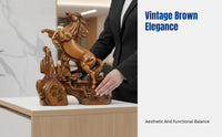 Success Horse Figurine, Resin Craft, Office Decor, Living Room Decoration, Fortune Horse, Hand-Painted Chinese Design