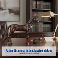 Bronze Finish Horse Decor, Sturdy Metal, Success Symbol, Desktop Art Piece