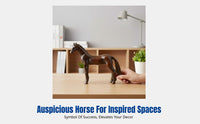 Bronze Finish Horse Decor, Sturdy Metal, Success Symbol, Desktop Art Piece