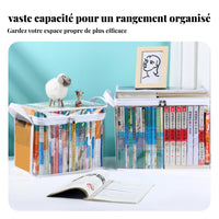 Storage Box, Foldable Book Organizer, Moisture-Resistant, Portable, Student