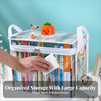 Storage Box, Foldable Book Organizer, Moisture-Resistant, Portable, Student